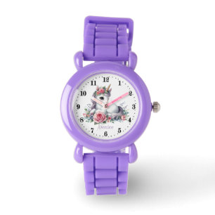 Reloj De Pulsera Los amantes de los cortos chicas unicornios añaden