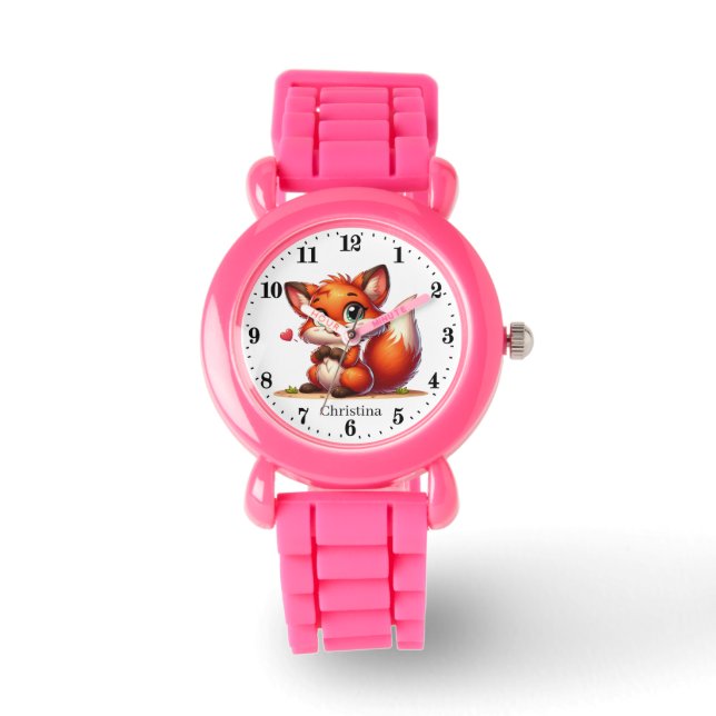 Reloj De Pulsera Los amantes de zorros de los chicas de Cuta añaden (Anverso)