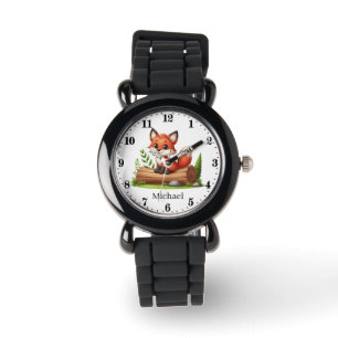 Reloj De Pulsera Los amantes del zorro de los chicos pequeños añade