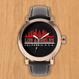 Reloj De Pulsera Los Angeles California Beautiful Skyline