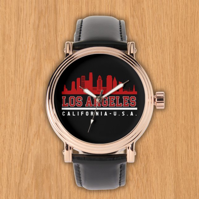 Reloj De Pulsera Los Angeles California Beautiful Skyline (Subido por el creador)