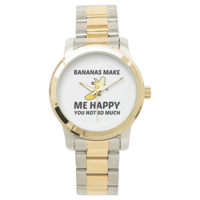 RELOJ DE PULSERA LOS BANANOS ME HACEN FELIZ (Anverso)