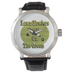 Reloj De Pulsera Los Bowlers De Césped Lo Hacen En El Verde, Gracio