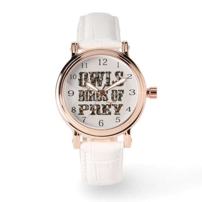 Reloj De Pulsera Los Cazadores: Lechuzas Aves De Preya, (Anverso)