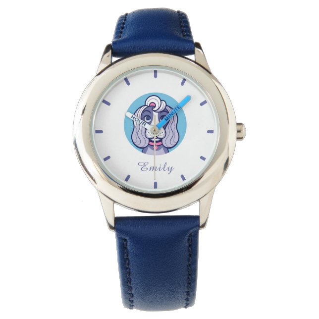 Reloj De Pulsera Los chicas adoran a los niños de gato azul (Anverso)