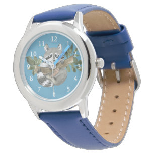 Reloj De Pulsera Los Chicas de Raccoon Rustic Woodland primero mira