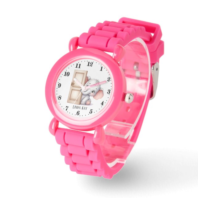Reloj De Pulsera Los chicas escupiendo elefante añaden nombre (Ángulo)