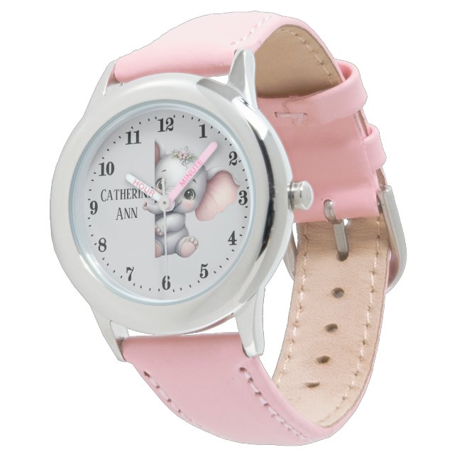 Reloj De Pulsera Los chicas escupiendo elefante añaden nombre (Angular)