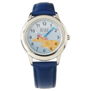 Reloj De Pulsera Los chicos recortan dinosaurios y llaman niños az