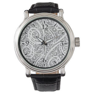 Reloj De Pulsera Los corazones blancos negros cortos adoran el dise