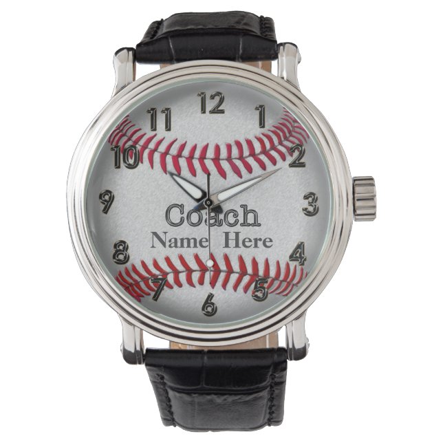 Reloj De Pulsera Los entrenadores de Softball personalizados observ (Anverso)