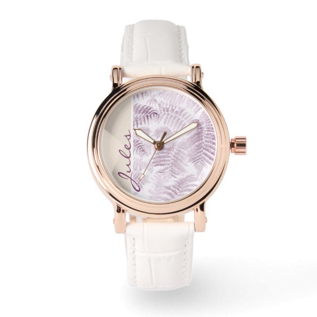 Reloj De Pulsera Los ferrys rosados de Serene exuberante sobre el N (Anverso)