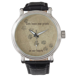 Reloj De Pulsera Los gatos nos dejan huellas de pata en el corazón