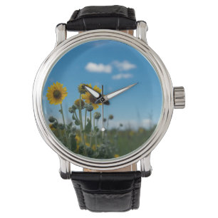 Reloj De Pulsera Los girasoles en el cielo azul