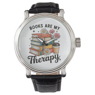 Reloj De Pulsera Los libros son mi terapia floral retro amante de l