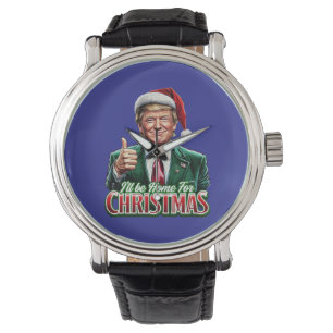 Reloj De Pulsera Los Navidades de Donald Trump en Santa Hat