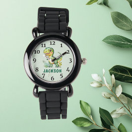 Reloj De Pulsera Los niños adoran dinosaurio personalizado