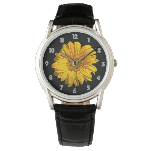 Reloj De Pulsera Los números grises de grasas de girasol (Anverso)