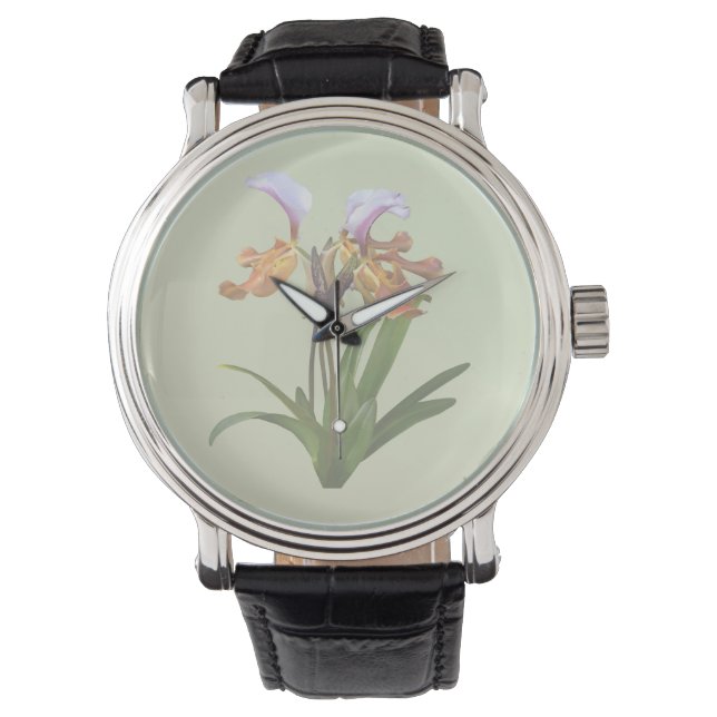 Reloj De Pulsera Los orquídeos de paphiopedilum se entrelazan (Anverso)