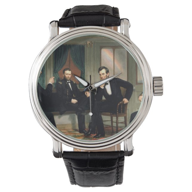 Reloj De Pulsera Los Pacificadores Con Abraham Lincoln (Anverso)