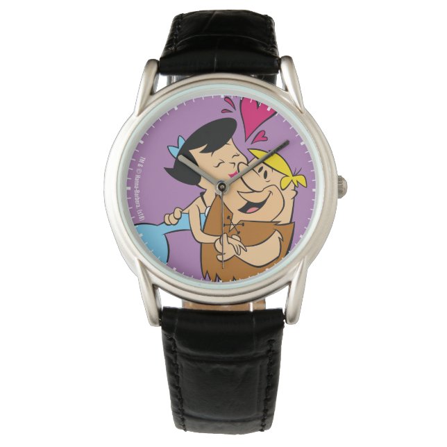 Reloj De Pulsera Los Picapiedra | Betty Kissing Barney (Anverso)