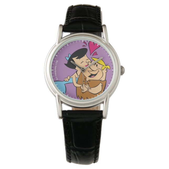 Reloj De Pulsera Los Picapiedra | Betty Kissing Barney (Anverso)