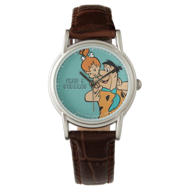 Reloj De Pulsera Los Picapiedra | Fred y Pebbles Flintstone (Anverso)