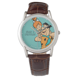 Reloj De Pulsera Los Picapiedra   Fred y Pebbles Flintstone