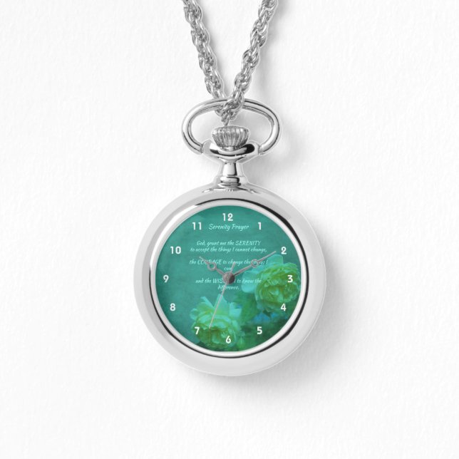 Reloj De Pulsera Los Rosas de la Oración de la Serenidad Inspirador (Anverso)
