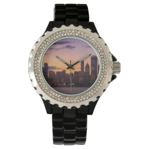 Reloj De Pulsera Los sistemas del sol sobre el horizonte de Chicago