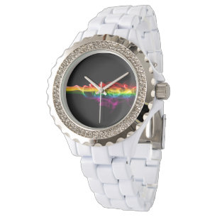Reloj De Pulsera Los vivos colores del arcoiris del humo de Slipper