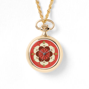 Reloj De Pulsera Lotus Flower Mandala, Naranja mandarín