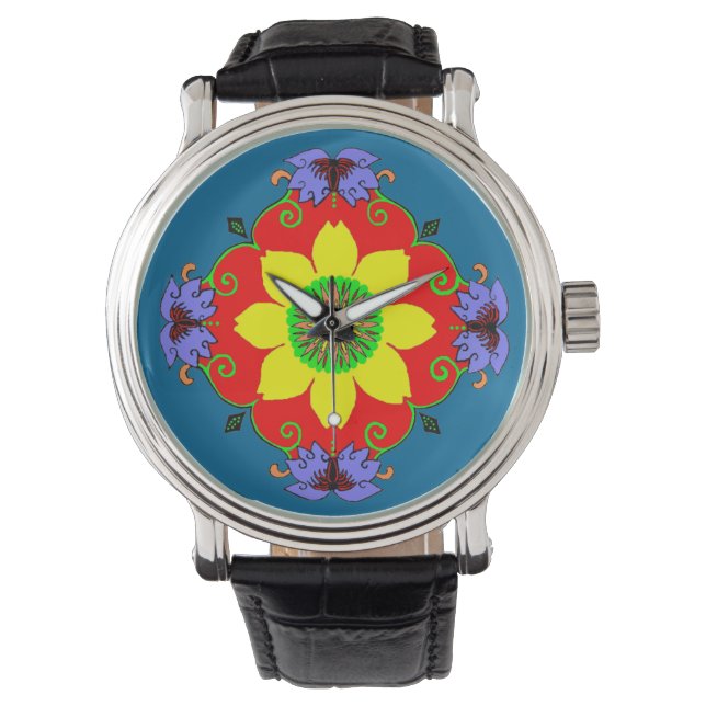 Reloj De Pulsera Lotus Mandala (Anverso)