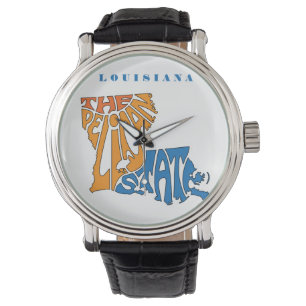 Reloj De Pulsera Louisiana Nickname Word Art