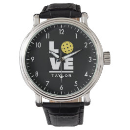 Reloj De Pulsera Love And Live Pickleball Sports Fan Custom Name
