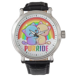 Reloj De Pulsera Love Cats Rainbow