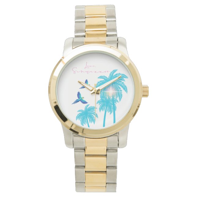 Reloj De Pulsera Love Letter Design - Love, Summer xxoo (Anverso)