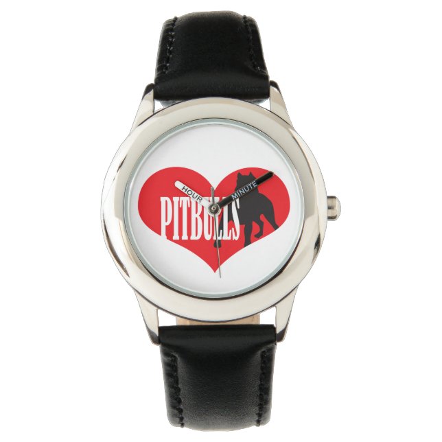 Reloj De Pulsera Love Pitbulls (Anverso)
