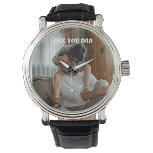 Reloj De Pulsera Love You dad dad < control fotográfico personaliza