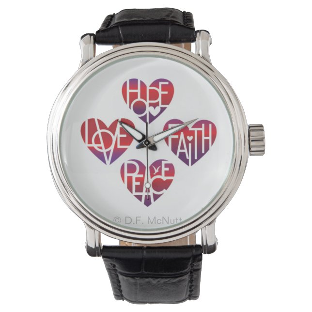 Reloj De Pulsera Lover's Heart® LOVE X 4 Watch (Anverso)