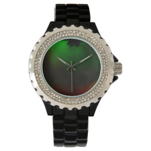 Reloj De Pulsera Luces boreales verdes y rojas