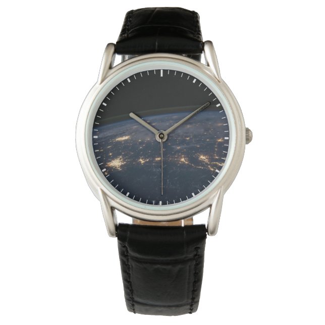 Reloj De Pulsera Luces De La Ciudad Del Sur De Estados Unidos. (Anverso)