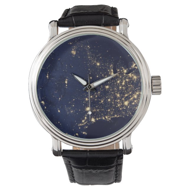 Reloj De Pulsera Luces de Nasa en Space USA (Anverso)