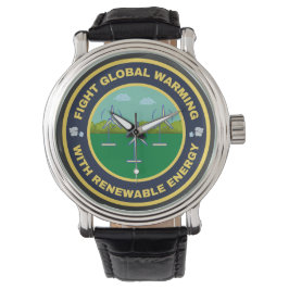 Reloj De Pulsera Lucha contra el calentamiento global energía eólic