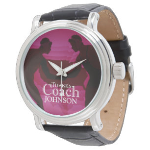Reloj De Pulsera Lucha gracias entrenador Silhouette Red