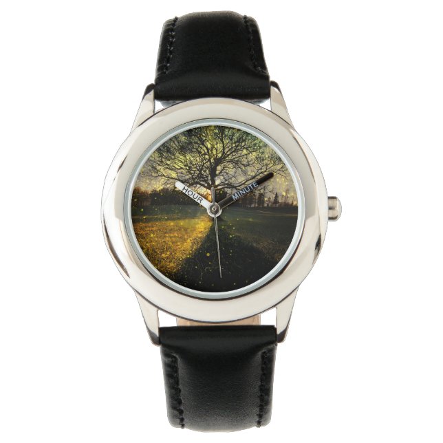 Reloj De Pulsera Luciérnagas mágicas paisaje de ensueño (Anverso)