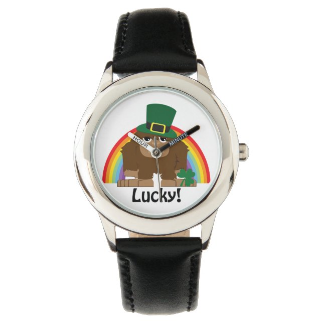Reloj De Pulsera Lucky Bigfoot Leprechaun (Anverso)