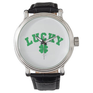 Reloj De Pulsera Lucky Clover Saint Patricks Day Both Side Print