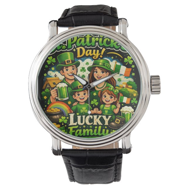 Reloj De Pulsera Lucky Family St. Patrick’s Day Collection 🍀 (Anverso)