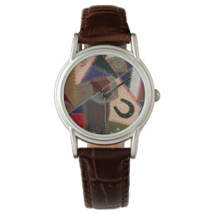 Reloj De Pulsera Lucky Horseshoe Crazy QuilWatch